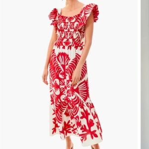 Sea Henrietta Print Smocked Dress